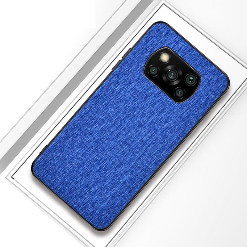 Hoesje voor Xiaomi Poco X3 Grijs Zwart Stof Textuur