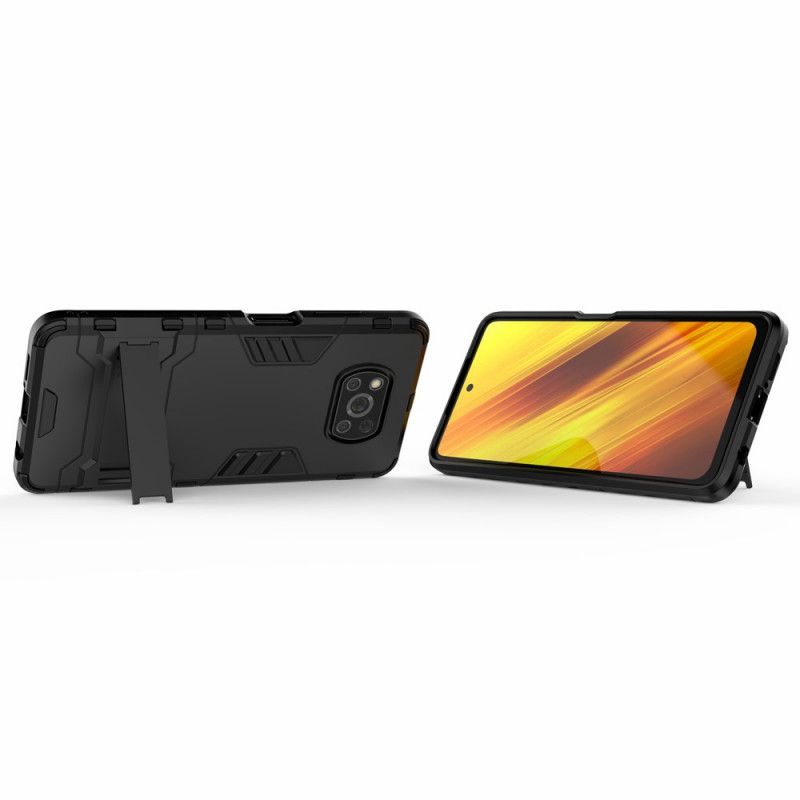 Hoesje voor Xiaomi Poco X3 Rood Zwart Ultrabestendig Met Ondersteuning