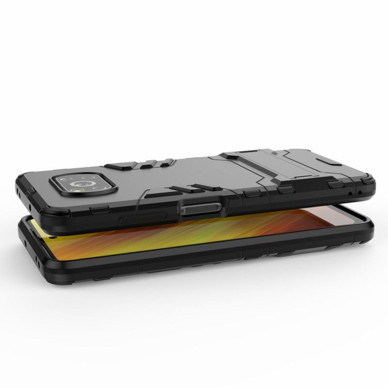 Hoesje voor Xiaomi Poco X3 Rood Zwart Ultrabestendig Met Ondersteuning