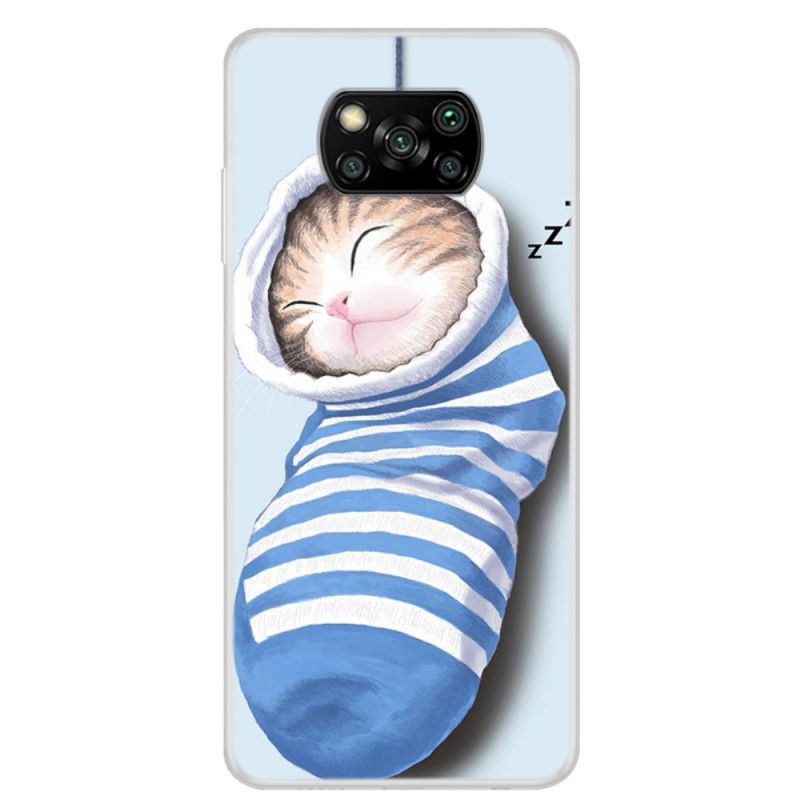 Hoesje voor Xiaomi Poco X3 Slapende Kitten