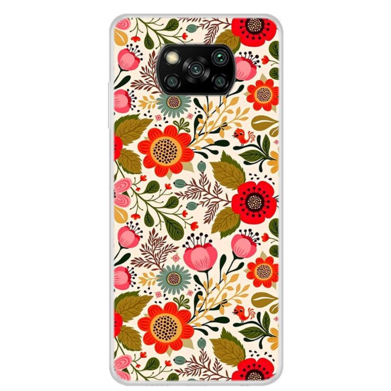 Hoesje Xiaomi Poco X3 Bloementapijt