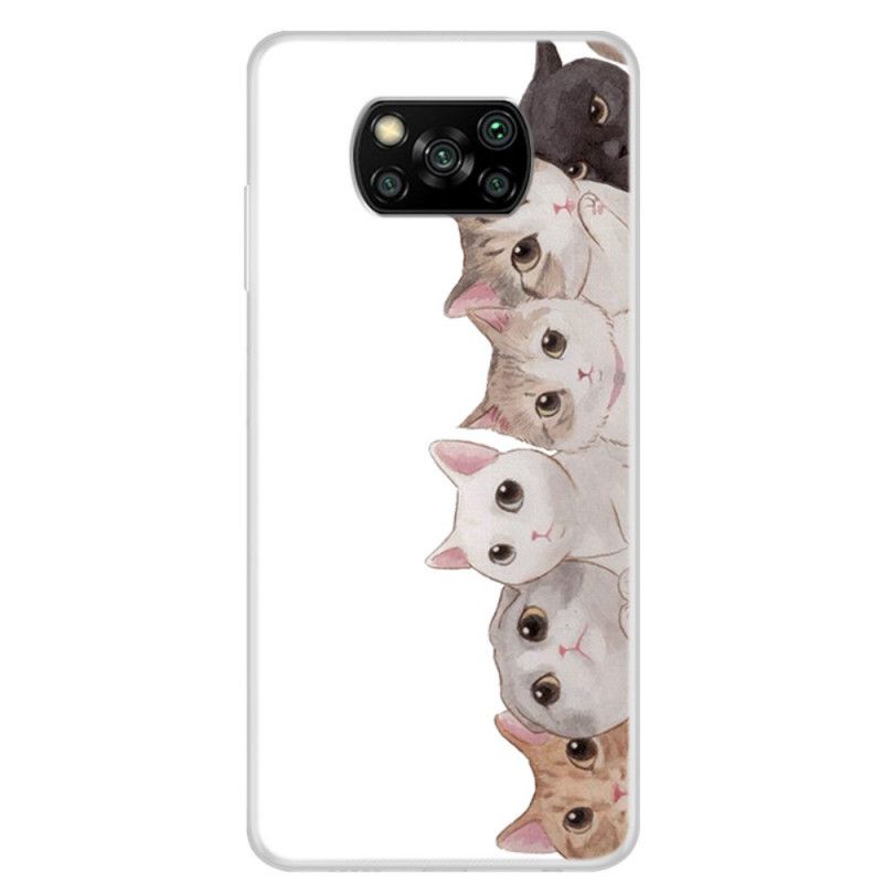 Hoesje Xiaomi Poco X3 Luisterende Katten