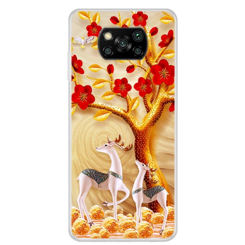 Hoesje Xiaomi Poco X3 Telefoonhoesje Gouden Boom