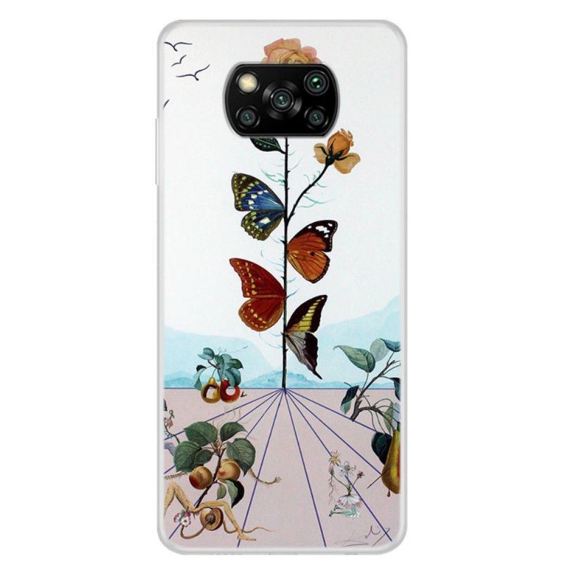 Hoesje Xiaomi Poco X3 Telefoonhoesje Vlinders Van De Natuur