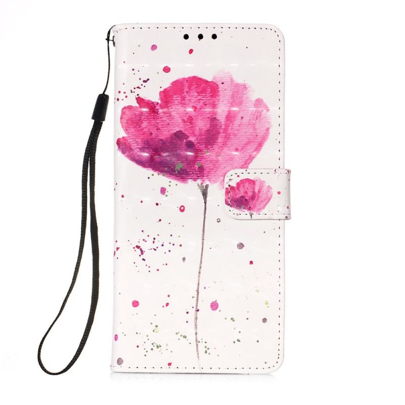 Leren Hoesje voor Xiaomi Poco X3 Aquarel Klaproos