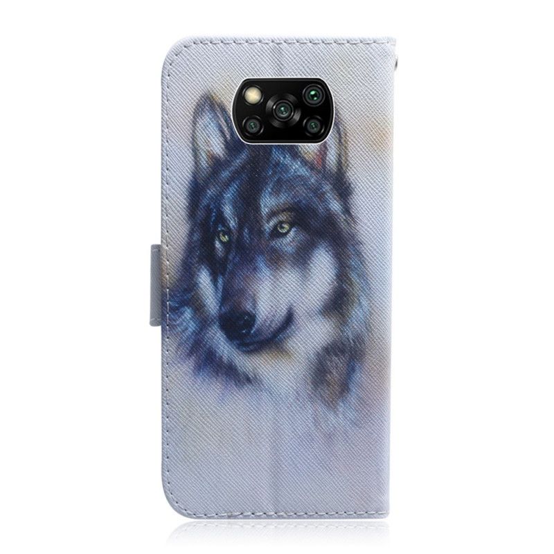 Leren Hoesje voor Xiaomi Poco X3 Blik Van Een Hond
