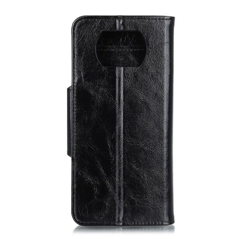Leren Hoesje voor Xiaomi Poco X3 Lichtblauw Zwart Kunstleer 6 Kaarthouders