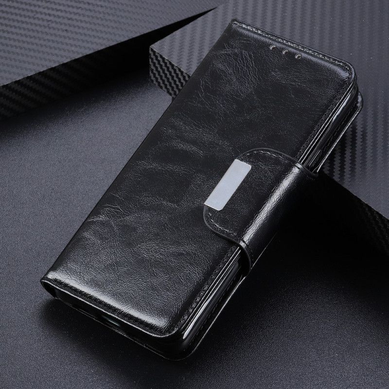 Leren Hoesje voor Xiaomi Poco X3 Lichtblauw Zwart Kunstleer 6 Kaarthouders