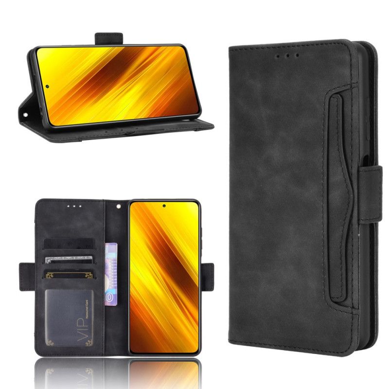 Leren Hoesje voor Xiaomi Poco X3 Rood Zwart Eersteklas Multikaart
