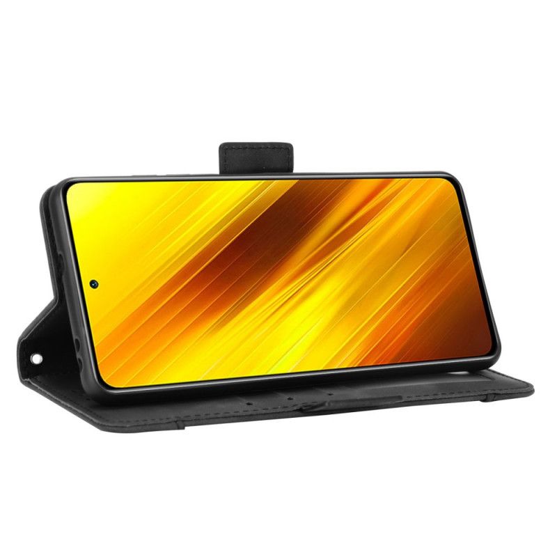 Leren Hoesje voor Xiaomi Poco X3 Rood Zwart Eersteklas Multikaart