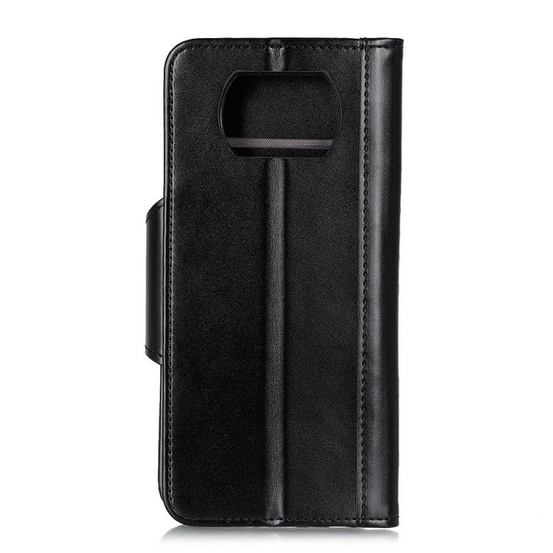 Leren Hoesje voor Xiaomi Poco X3 Rood Zwart Kunstleren Elegantie Sluiting