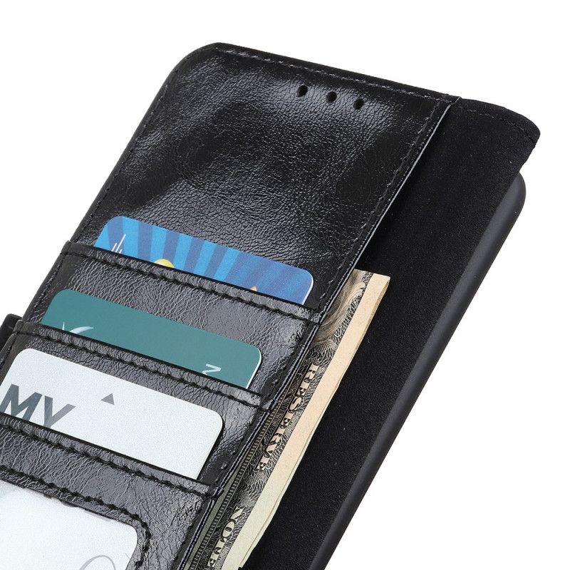 Leren Hoesje voor Xiaomi Poco X3 Rood Zwart Split Lakleer