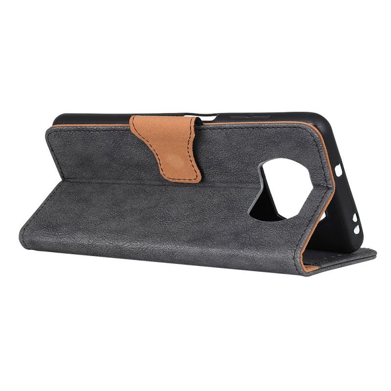 Leren Hoesje Xiaomi Poco X3 Bruin Grijs Vintage Splitleer