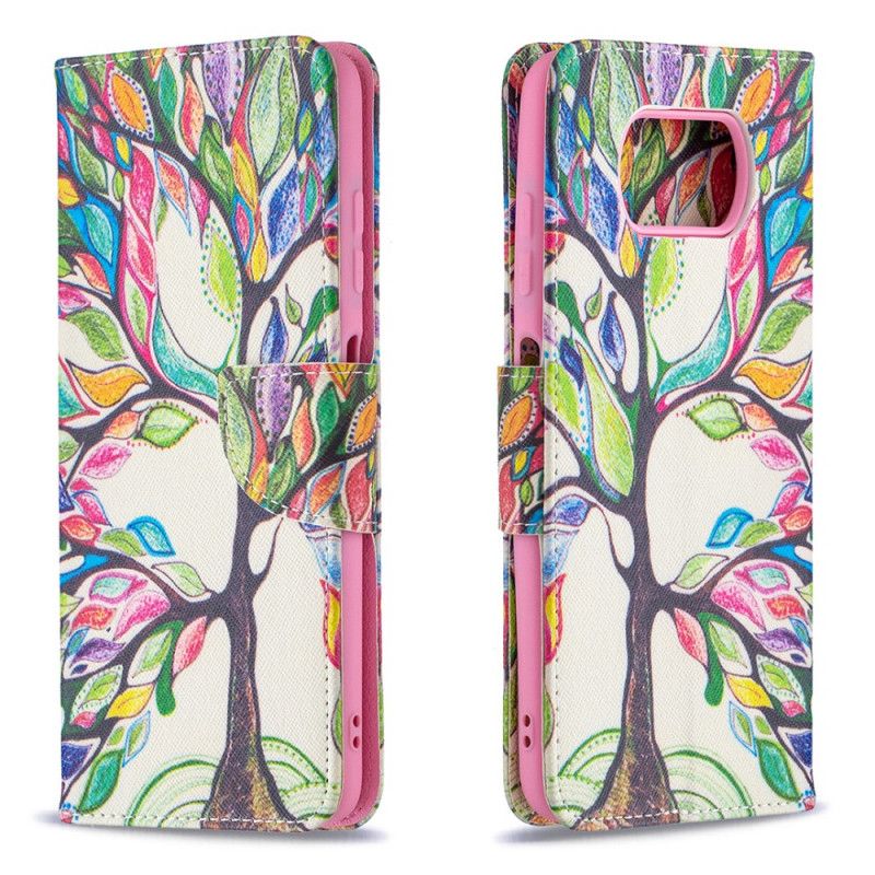 Leren Hoesje Xiaomi Poco X3 Gekleurde Boom