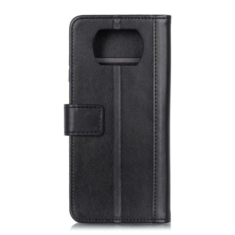 Leren Hoesje Xiaomi Poco X3 Groen Zwart Telefoonhoesje Leerstijl