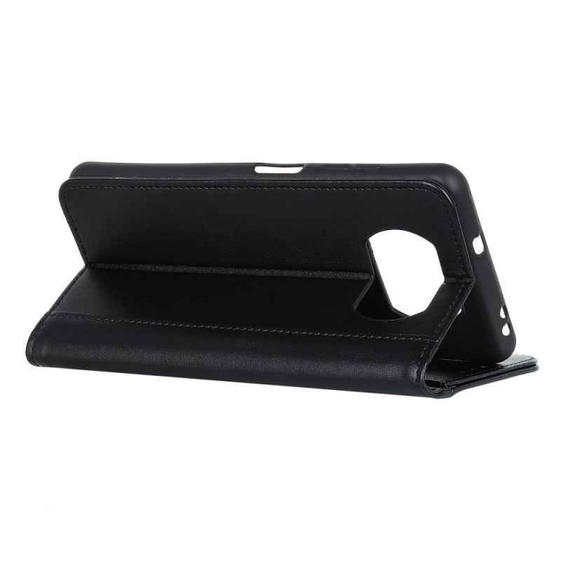 Leren Hoesje Xiaomi Poco X3 Groen Zwart Telefoonhoesje Leerstijl