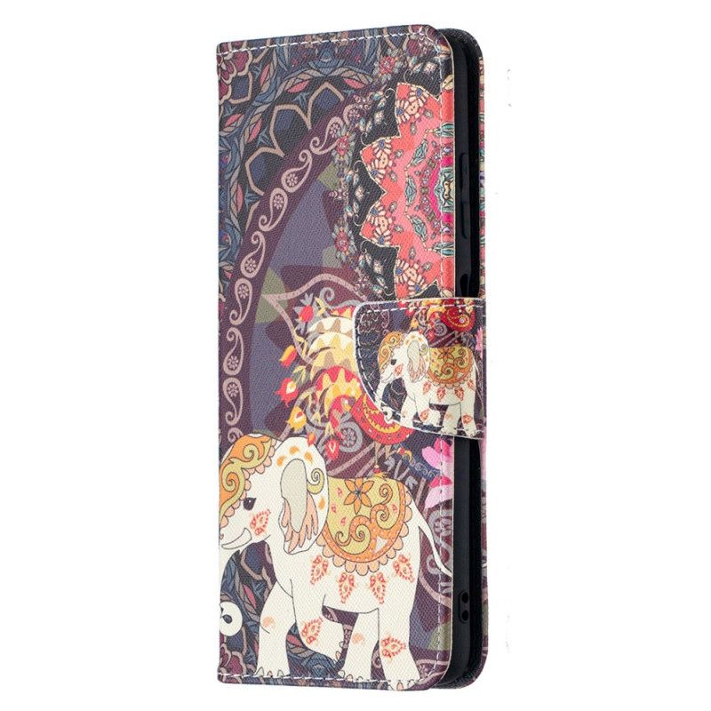 Leren Hoesje Xiaomi Poco X3 Indische Olifanten