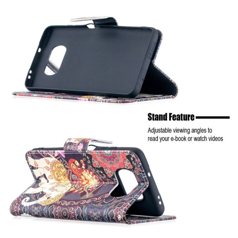 Leren Hoesje Xiaomi Poco X3 Indische Olifanten