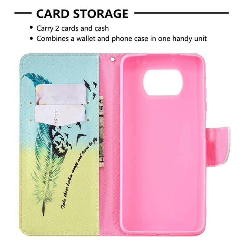 Leren Hoesje Xiaomi Poco X3 Leer Vliegen