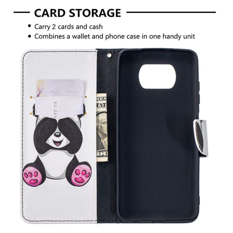 Leren Hoesje Xiaomi Poco X3 Leuke Panda