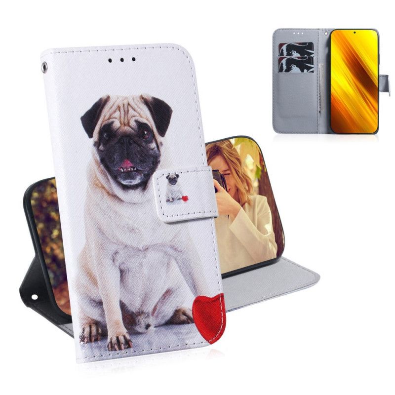 Leren Hoesje Xiaomi Poco X3 Mopshond