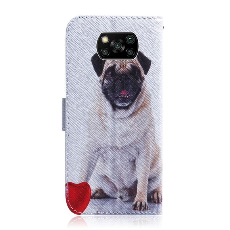 Leren Hoesje Xiaomi Poco X3 Mopshond