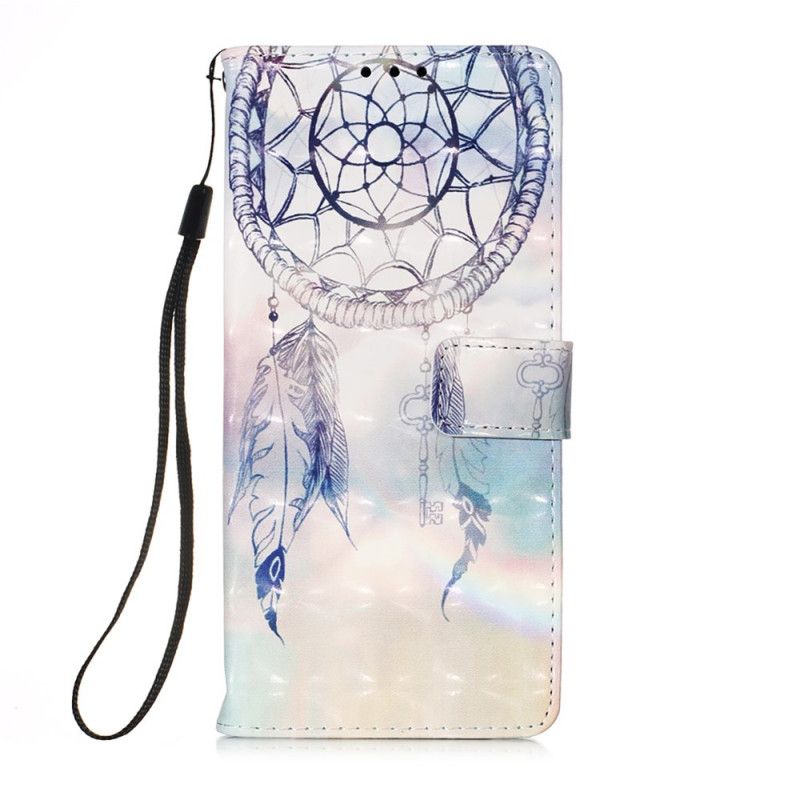 Leren Hoesje Xiaomi Poco X3 Rood Wit Aquarel Dromenvanger