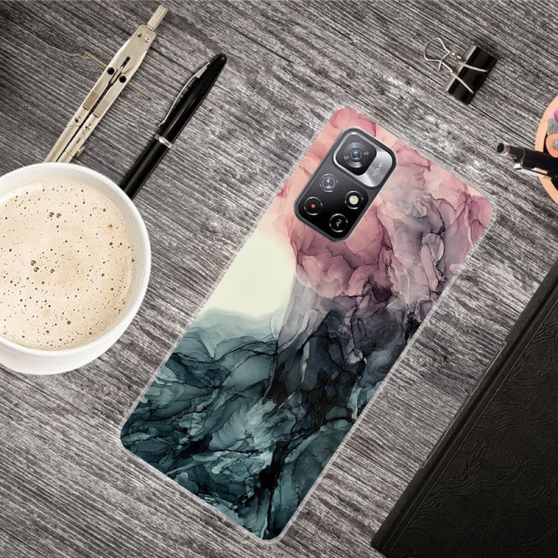 Case Hoesje Xiaomi Redmi Note 11 / Poco M4 Pro 5g Telefoonhoesje Gekleurd Marmer