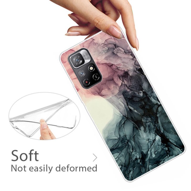 Case Hoesje Xiaomi Redmi Note 11 / Poco M4 Pro 5g Telefoonhoesje Gekleurd Marmer