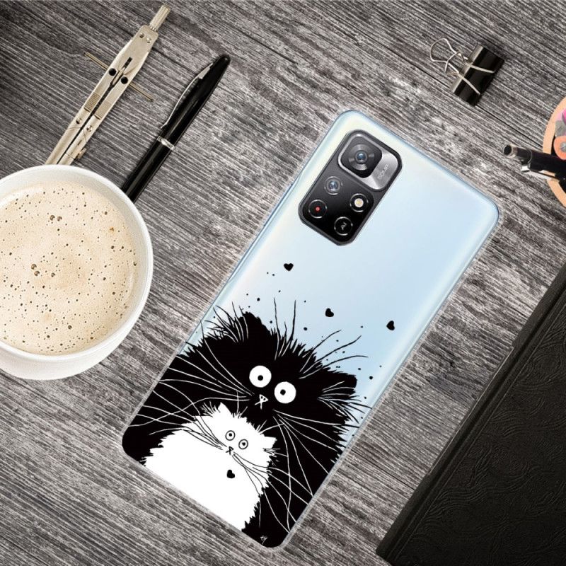 Case Hoesje Xiaomi Redmi Note 11 / Poco M4 Pro 5g Telefoonhoesje Kijk Naar De Katten