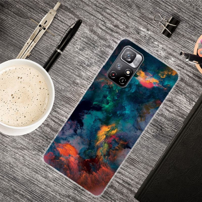 Cover Hoesje Xiaomi Redmi Note 11 / Poco M4 Pro 5g Telefoonhoesje Gekleurde Wolken