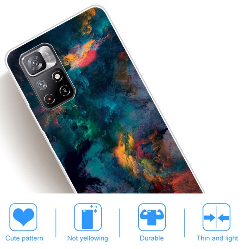 Cover Hoesje Xiaomi Redmi Note 11 / Poco M4 Pro 5g Telefoonhoesje Gekleurde Wolken