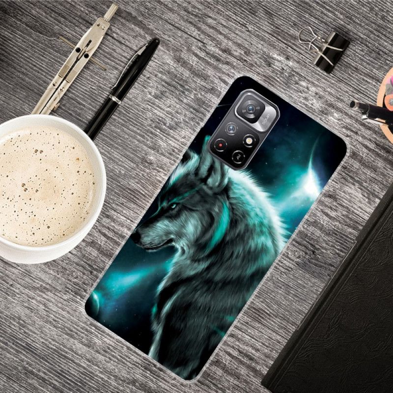 Cover Hoesje Xiaomi Redmi Note 11 / Poco M4 Pro 5g Telefoonhoesje Koninklijke Wolf