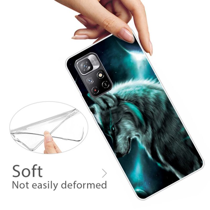 Cover Hoesje Xiaomi Redmi Note 11 / Poco M4 Pro 5g Telefoonhoesje Koninklijke Wolf