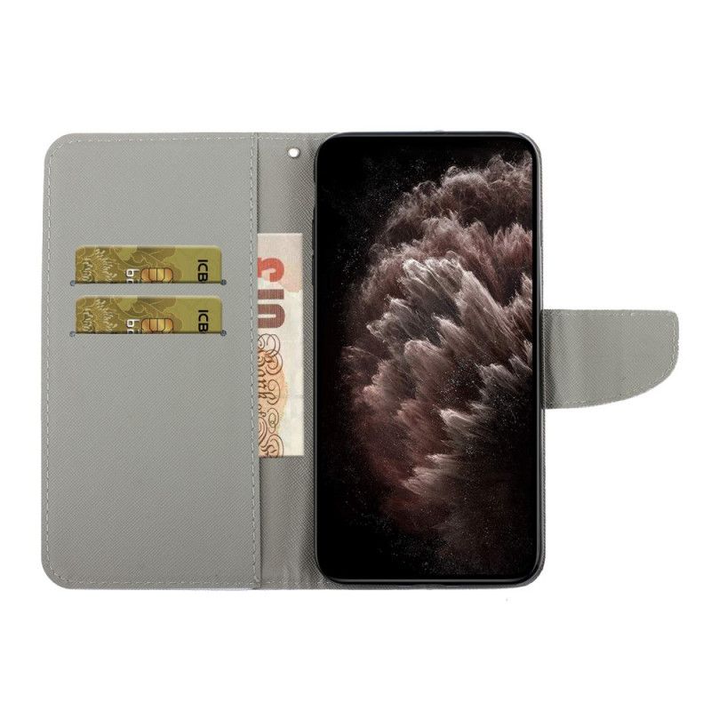 Folio-hoesje Xiaomi Redmi Note 11 / Poco M4 Pro 5g Flitsende Mandala Met Halve Bandjes
