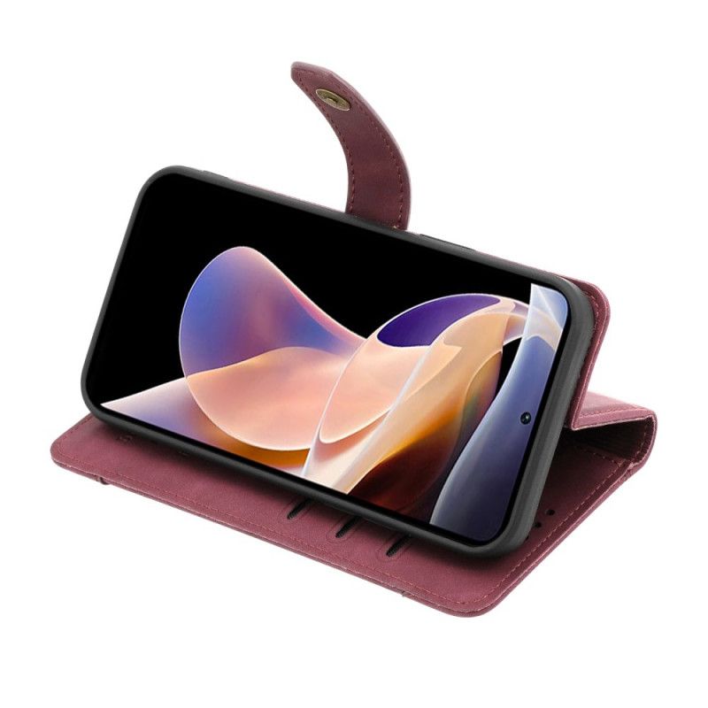 Folio-hoesje Xiaomi Redmi Note 11 / Poco M4 Pro 5g Telefoonhoesje Met Riem Case Craft