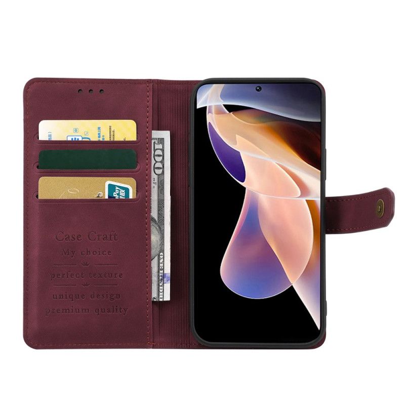Folio-hoesje Xiaomi Redmi Note 11 / Poco M4 Pro 5g Telefoonhoesje Met Riem Case Craft