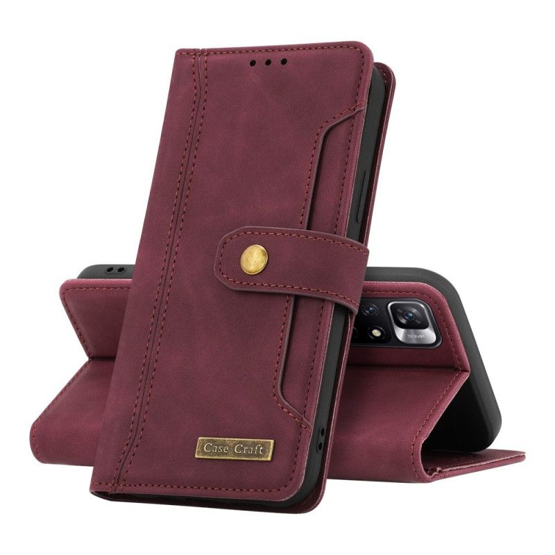 Folio-hoesje Xiaomi Redmi Note 11 / Poco M4 Pro 5g Telefoonhoesje Met Riem Case Craft