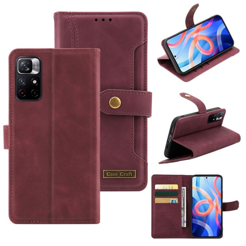 Folio-hoesje Xiaomi Redmi Note 11 / Poco M4 Pro 5g Telefoonhoesje Met Riem Case Craft