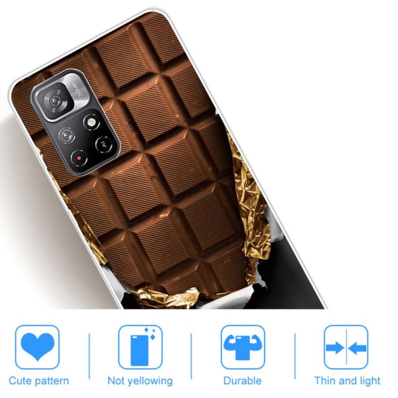 Hoesje Xiaomi Redmi Note 11 / Poco M4 Pro 5g Flexibele Chocolade