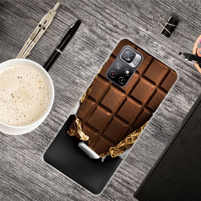 Hoesje Xiaomi Redmi Note 11 / Poco M4 Pro 5g Flexibele Chocolade