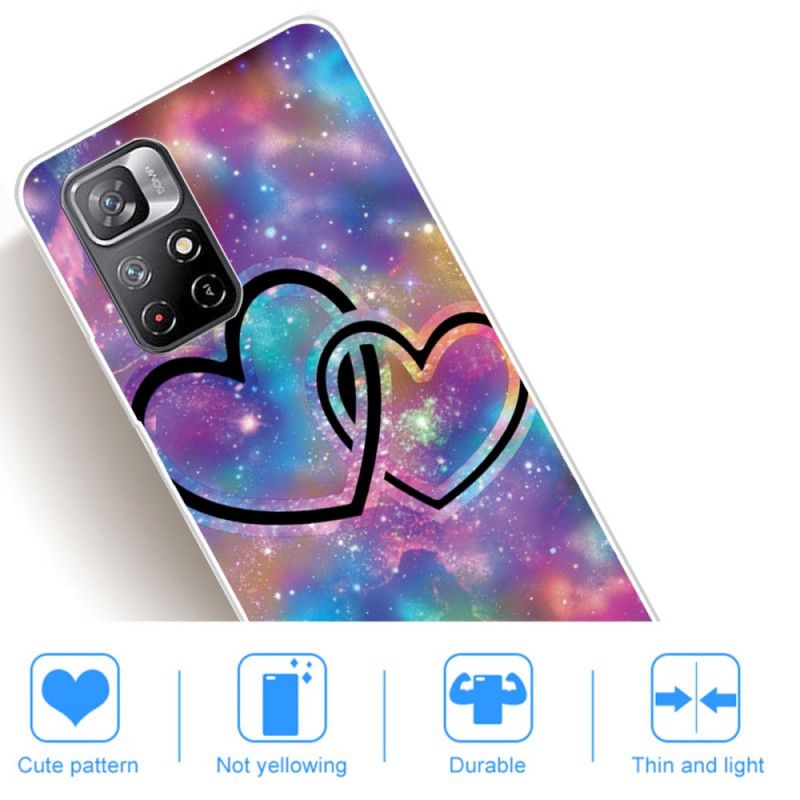 Hoesje Xiaomi Redmi Note 11 / Poco M4 Pro 5g Geketende Harten