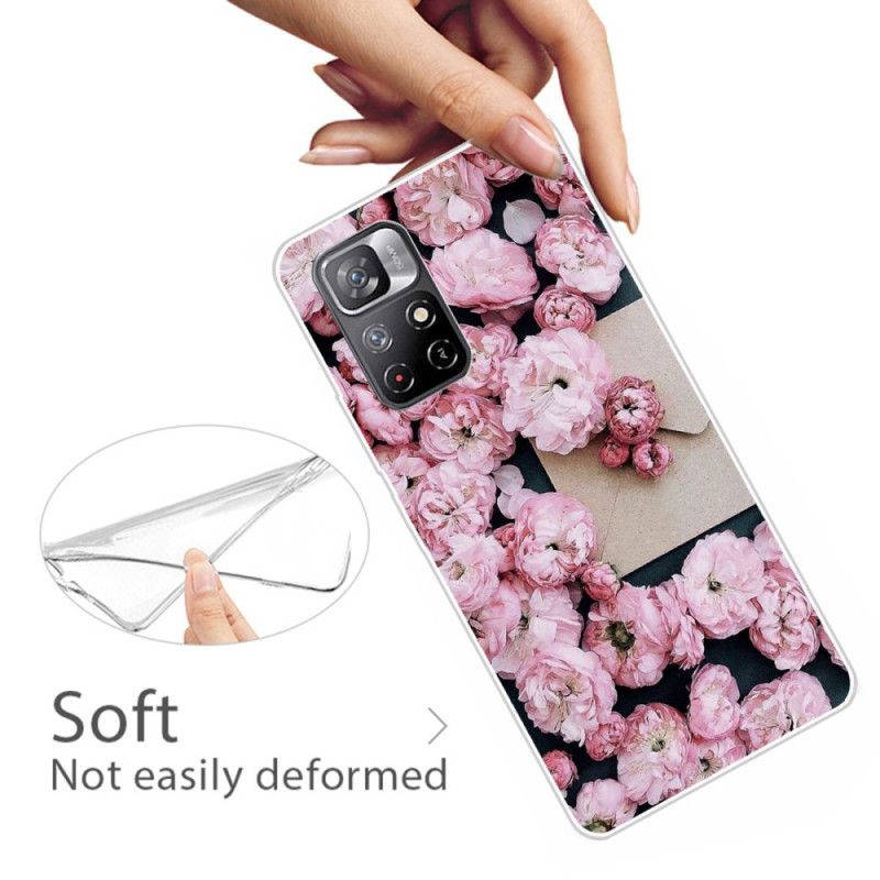 Hoesje Xiaomi Redmi Note 11 / Poco M4 Pro 5g Intense Bloemen Bescherming Hoesje
