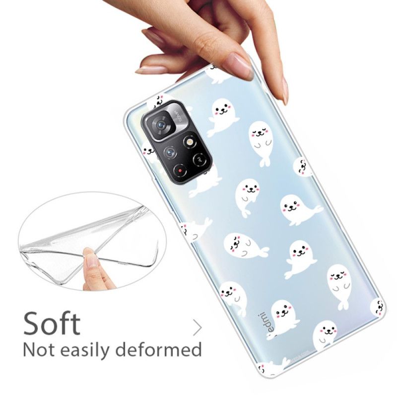 Hoesje Xiaomi Redmi Note 11 / Poco M4 Pro 5g Zeeleeuwen Plezier