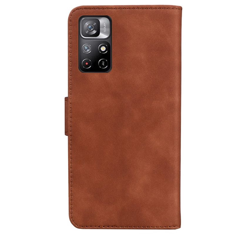 Leren Hoesje Voor Xiaomi Redmi Note 11 / Poco M4 Pro 5g Serie In Effen Kleuren