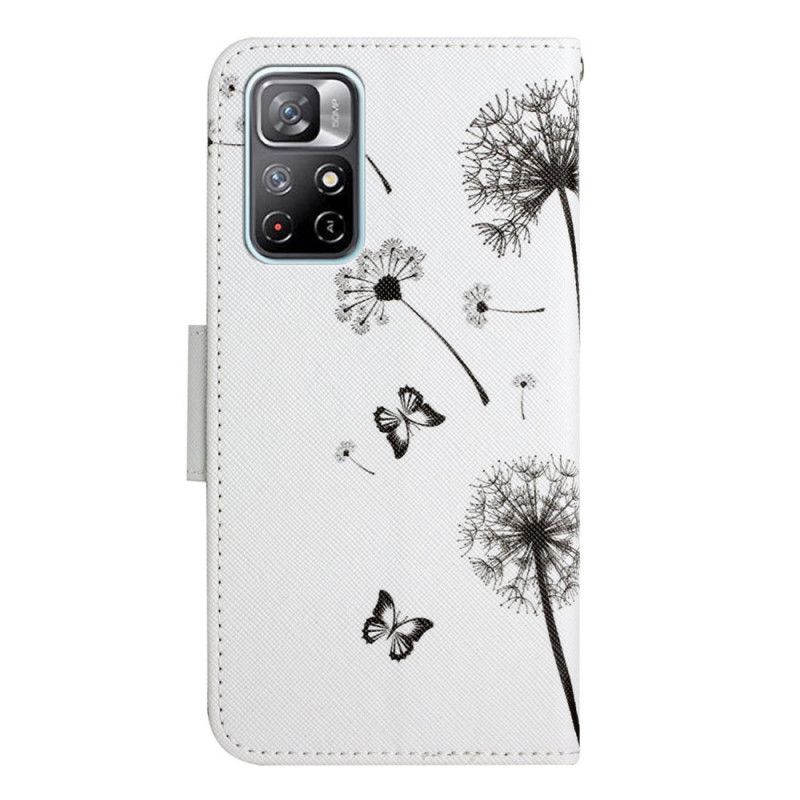 Leren Hoesje Xiaomi Redmi Note 11 / Poco M4 Pro 5g Baby Liefde Paardebloem