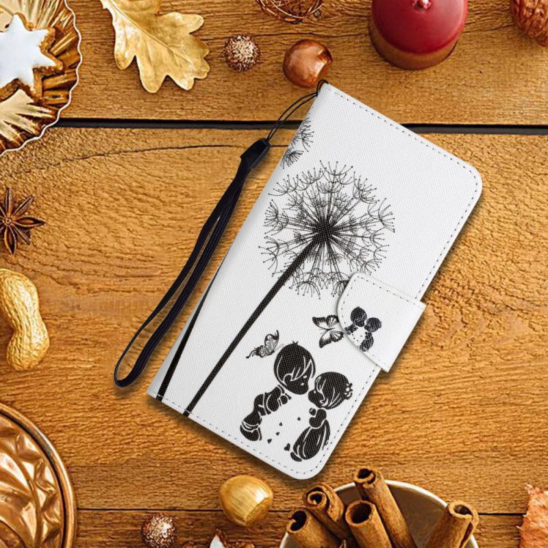 Leren Hoesje Xiaomi Redmi Note 11 / Poco M4 Pro 5g Baby Liefde Paardebloem