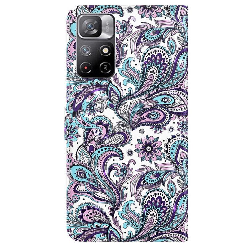 Leren Hoesje Xiaomi Redmi Note 11 / Poco M4 Pro 5g Bloemenpatronen