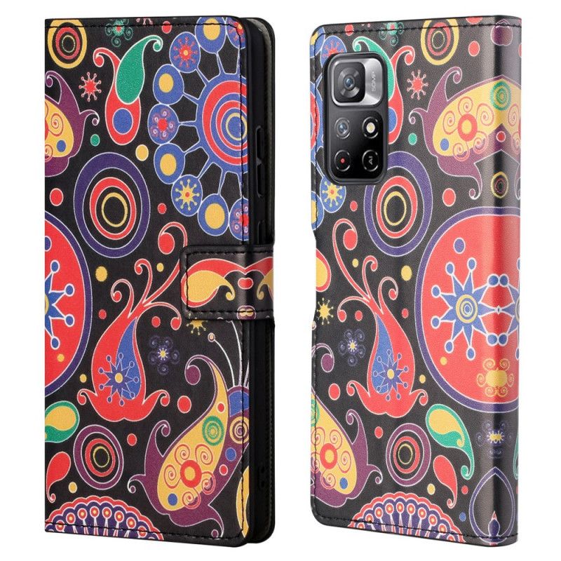 Leren Hoesje Xiaomi Redmi Note 11 / Poco M4 Pro 5g Ontwerp Galaxy