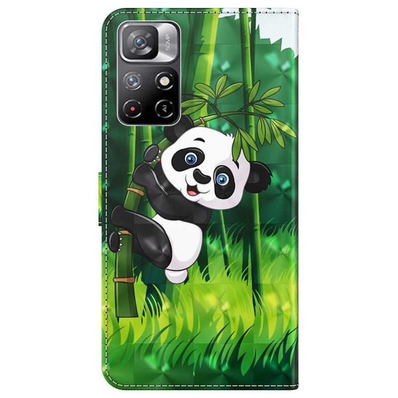 Leren Hoesje Xiaomi Redmi Note 11 / Poco M4 Pro 5g Panda En Bamboe